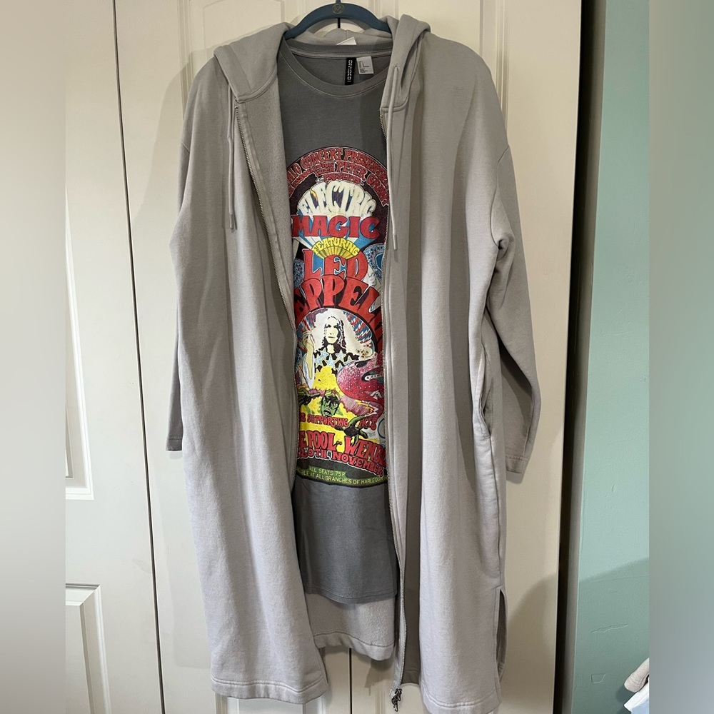 H&M long zip hoodie & dress set